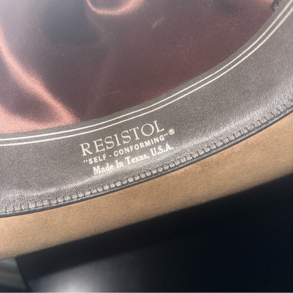 RESISTOL self conforming Classic Western Cowboy Hat with Braided Band - Tan - Picture 10 of 11